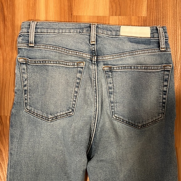 Re/Done 90s High Rise Ankle Crop Hazey Indigo - Picture 11 of 12